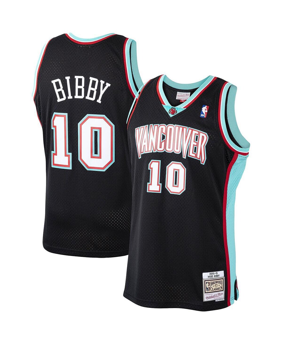

Мужская майка mike bibby black vancouver grizzlies 2000-01 hardwood classics swingman jersey Mitchell & Ness, черный