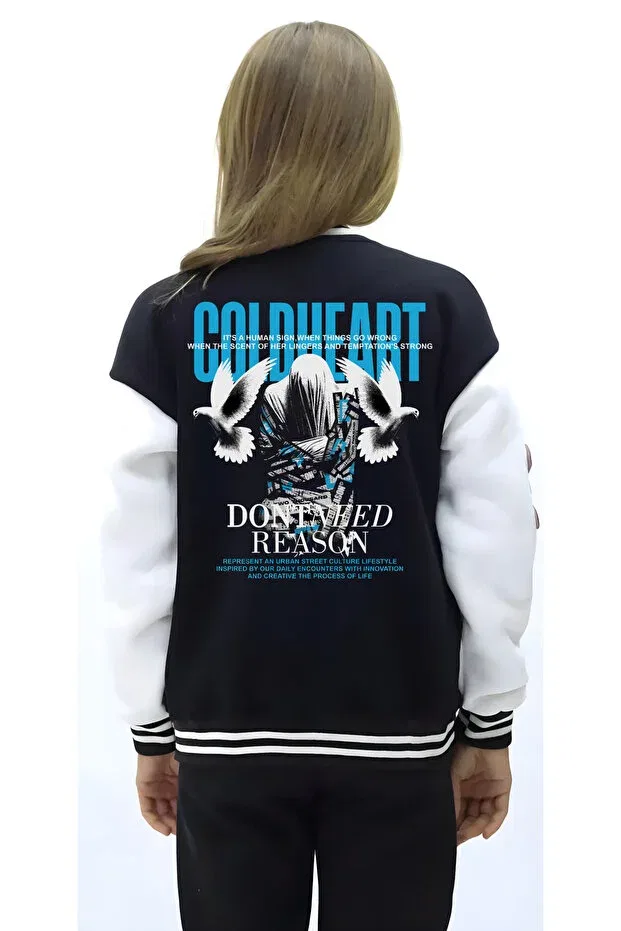Детская куртка для девочек с принтом Coldheart Edizen, Black — фото 4