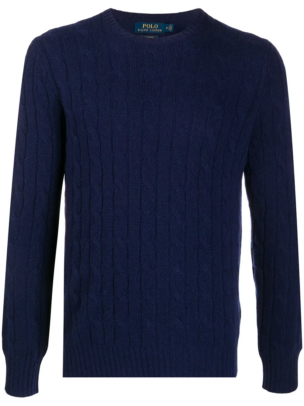 Джемпер фактурной вязки с длинными рукавами Polo Ralph Lauren, синий