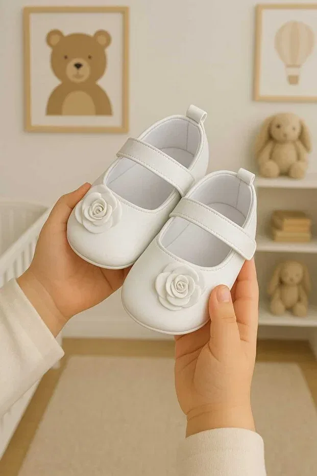 Детские ботиночки для девочек из кожи Hira Kids Collection, White