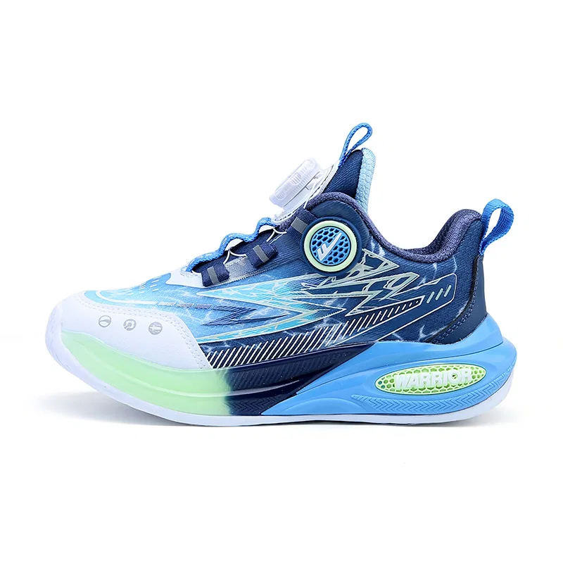 Детские кроссовки с синтетическим верхом Dark Sapphire Blue White WARRIOR