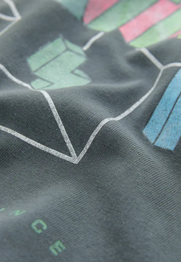 Футболка с принтом хлопковая Regular fit tetris short sleeve t-shirt Next, Charcoal Grey, серый — фото 2