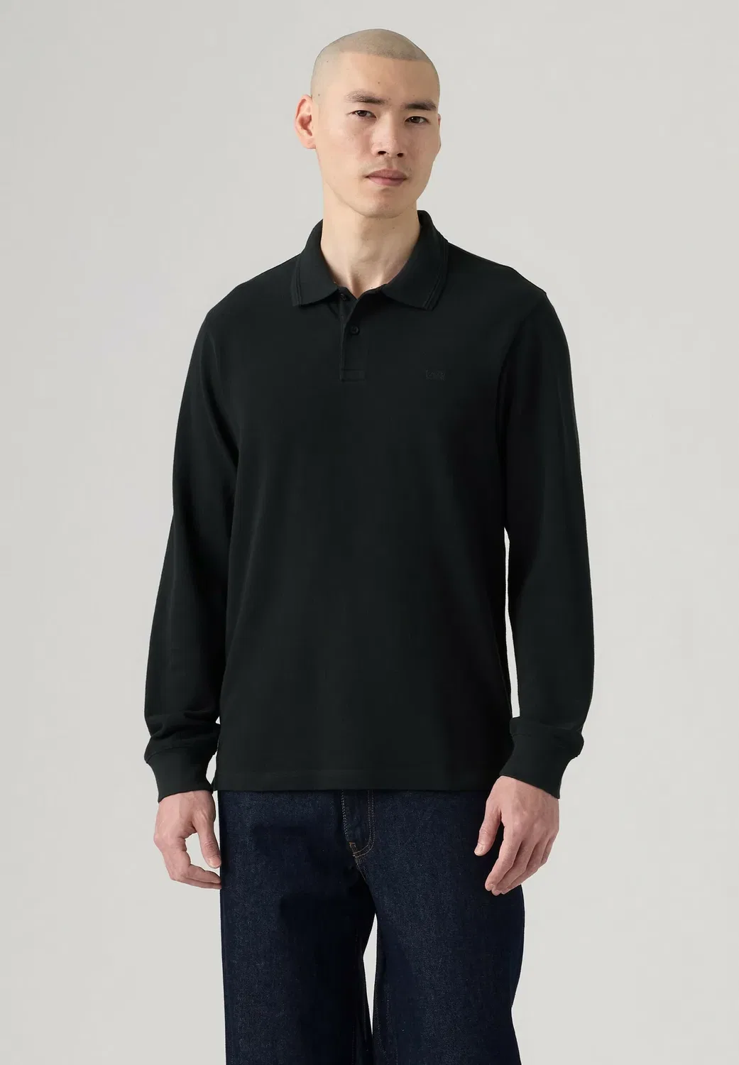 Рубашка-Поло Levis LS Original ярко-белого цвета пике Levi'S, Bright White Blacks