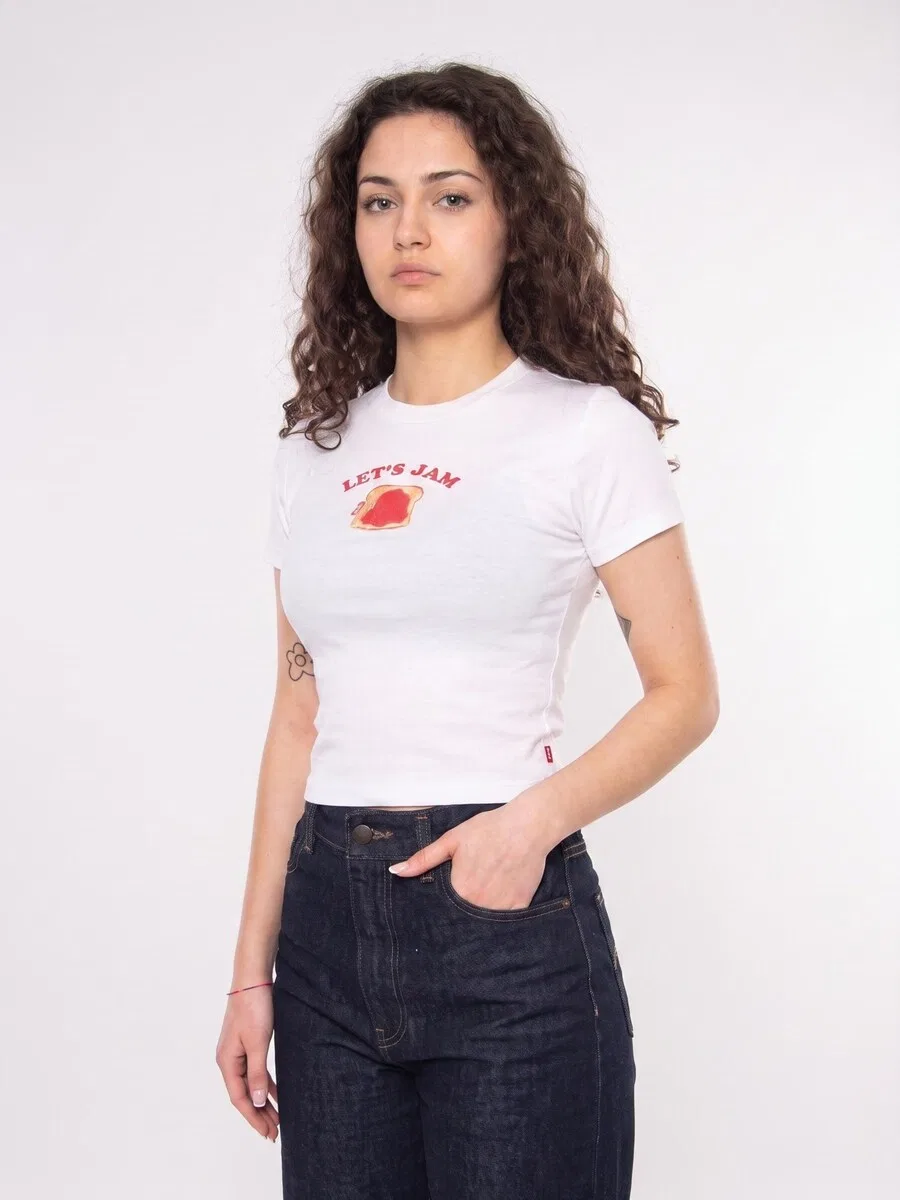 Топ LEVI'S 'GR Essential Sporty Tee' белого цвета
