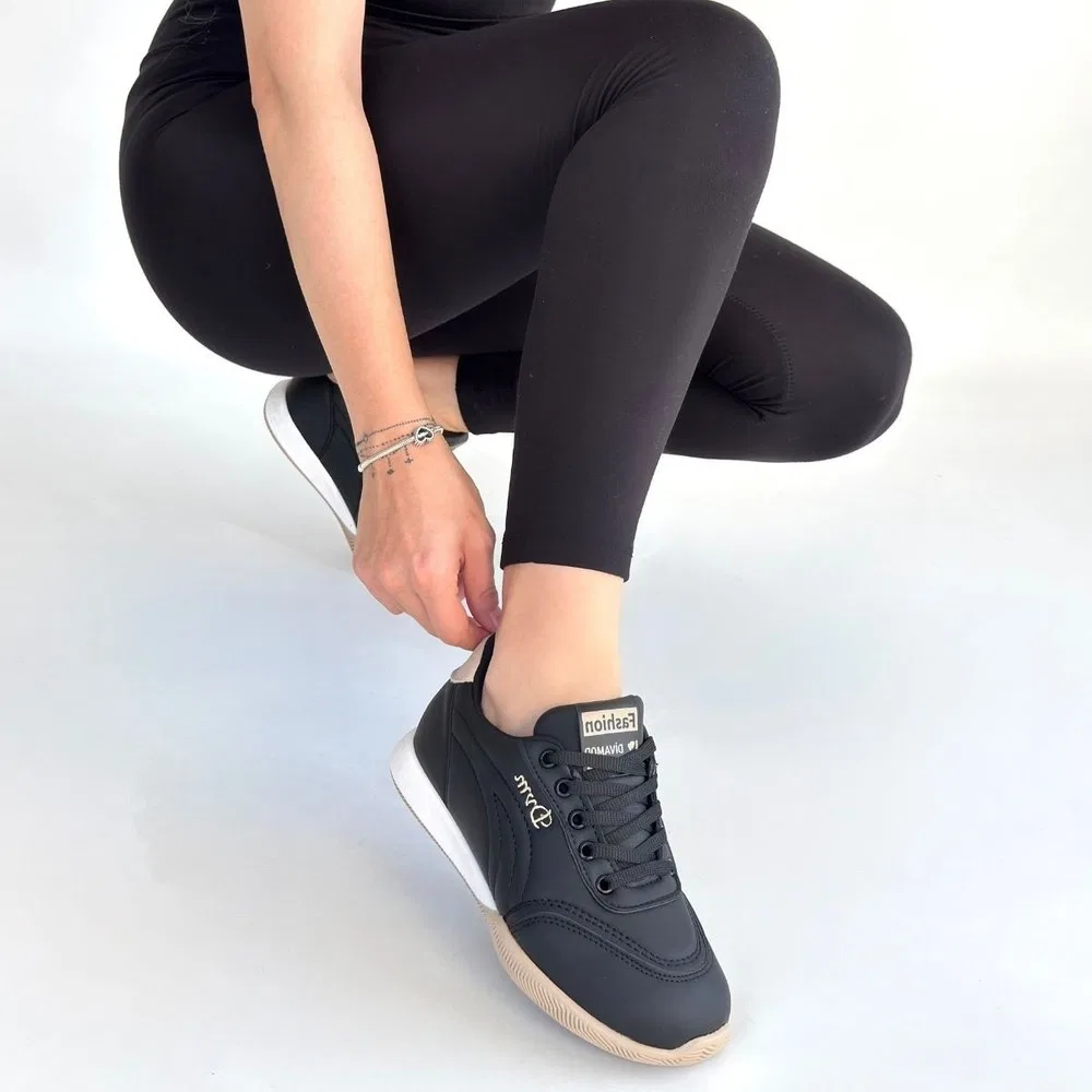 Детские спортивные кроссовки кожаные на шнуровке, Black Beige, Tawen Freedom Storee — фото 4