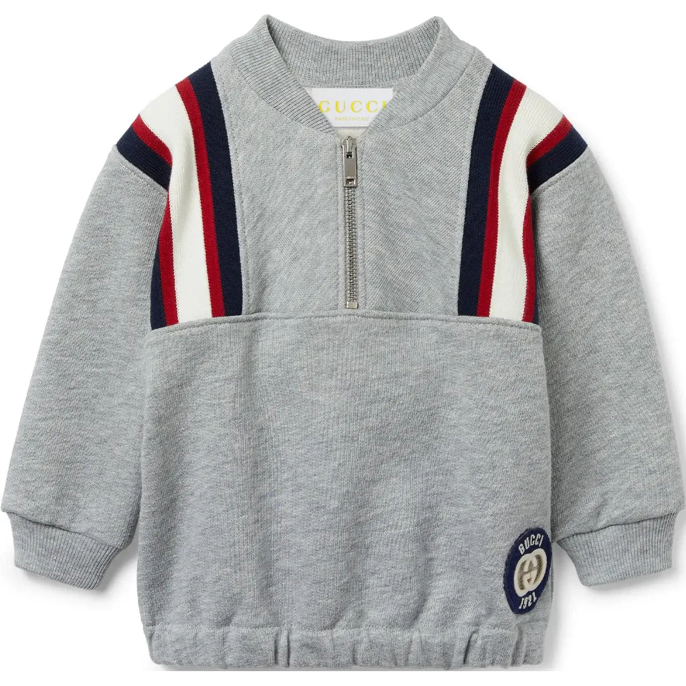 Детский свитшот с длинным рукавом Light Gray GUCCI