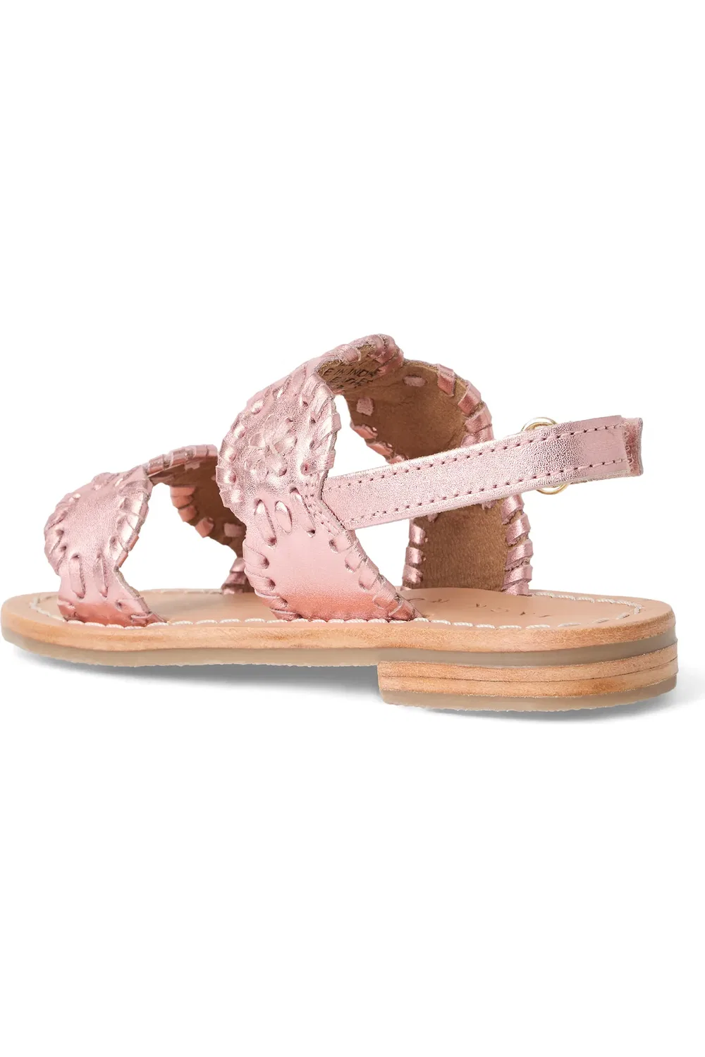 Сандалии детские с металлическим эффектом Lauren Slingback Jack Rogers, Rose Quartz — фото 2