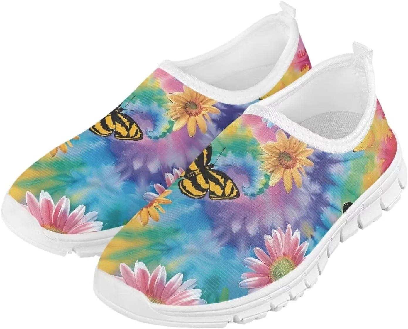 Детские слипоны-кеды с эластичной резинкой Ctsgobvahy, Butterfly And Flower