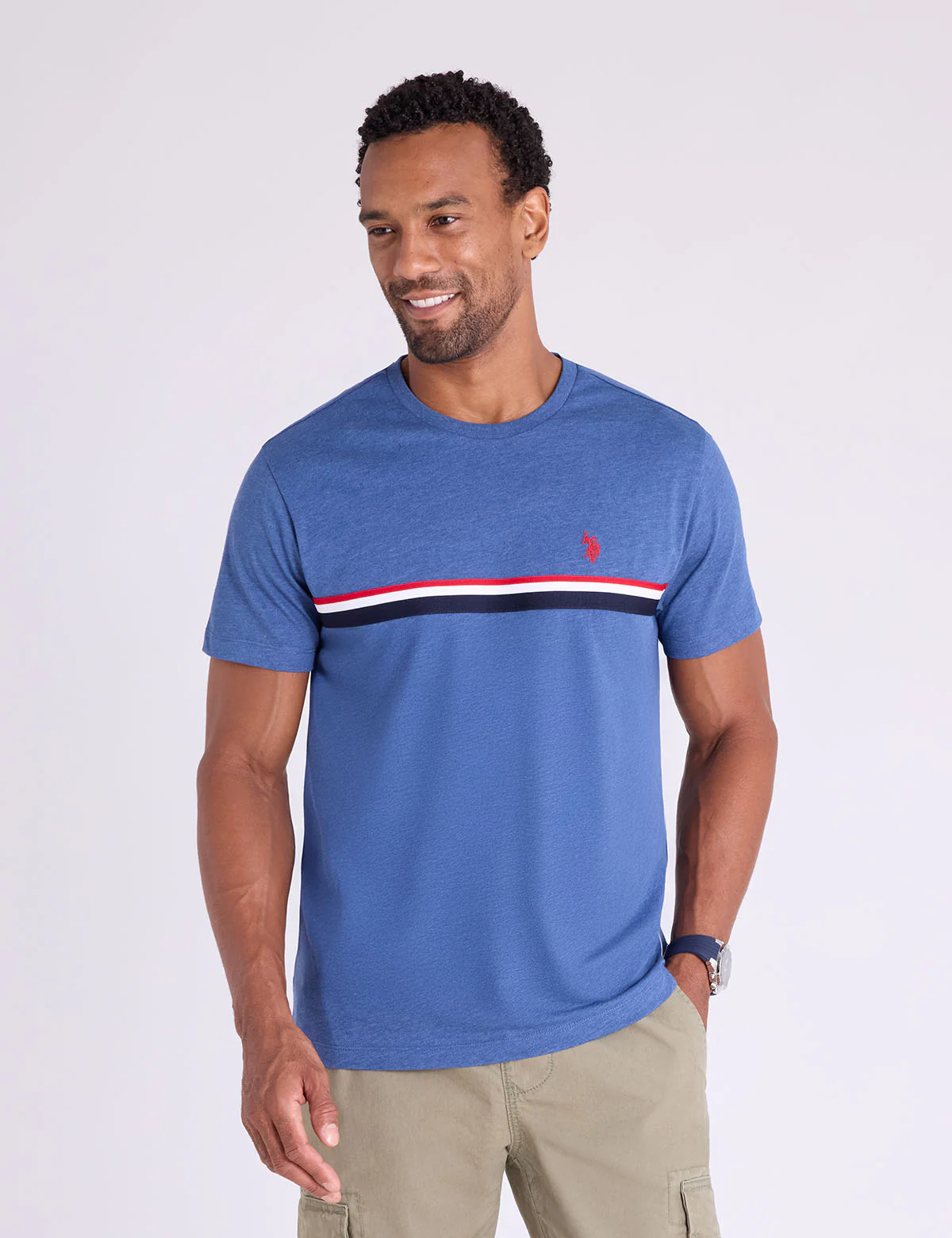 

Футболка U.S. Polo Assn Signature Tricot Pieced Jersey, синий