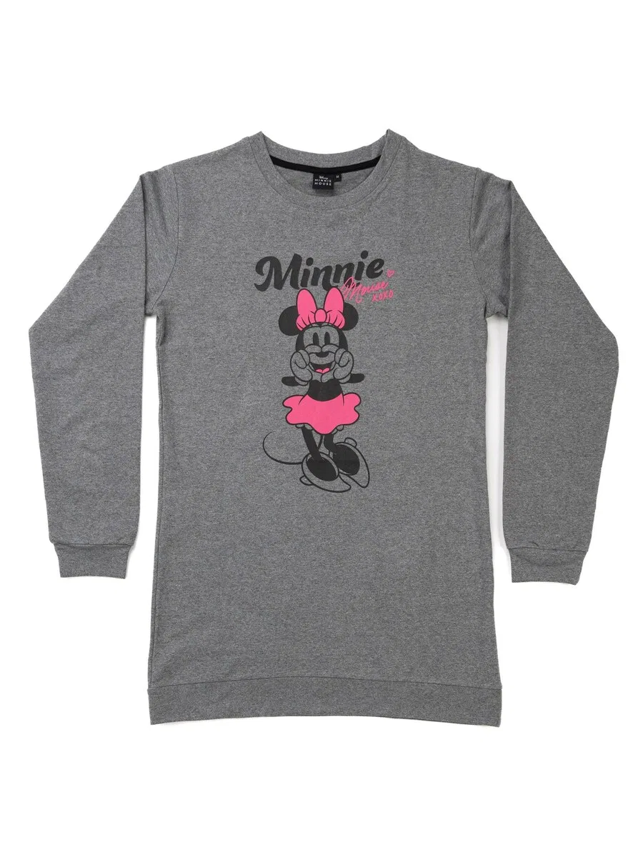 Ночная рубашка Disney «Минни Маус XOXO» в серо-пятнистом цвете