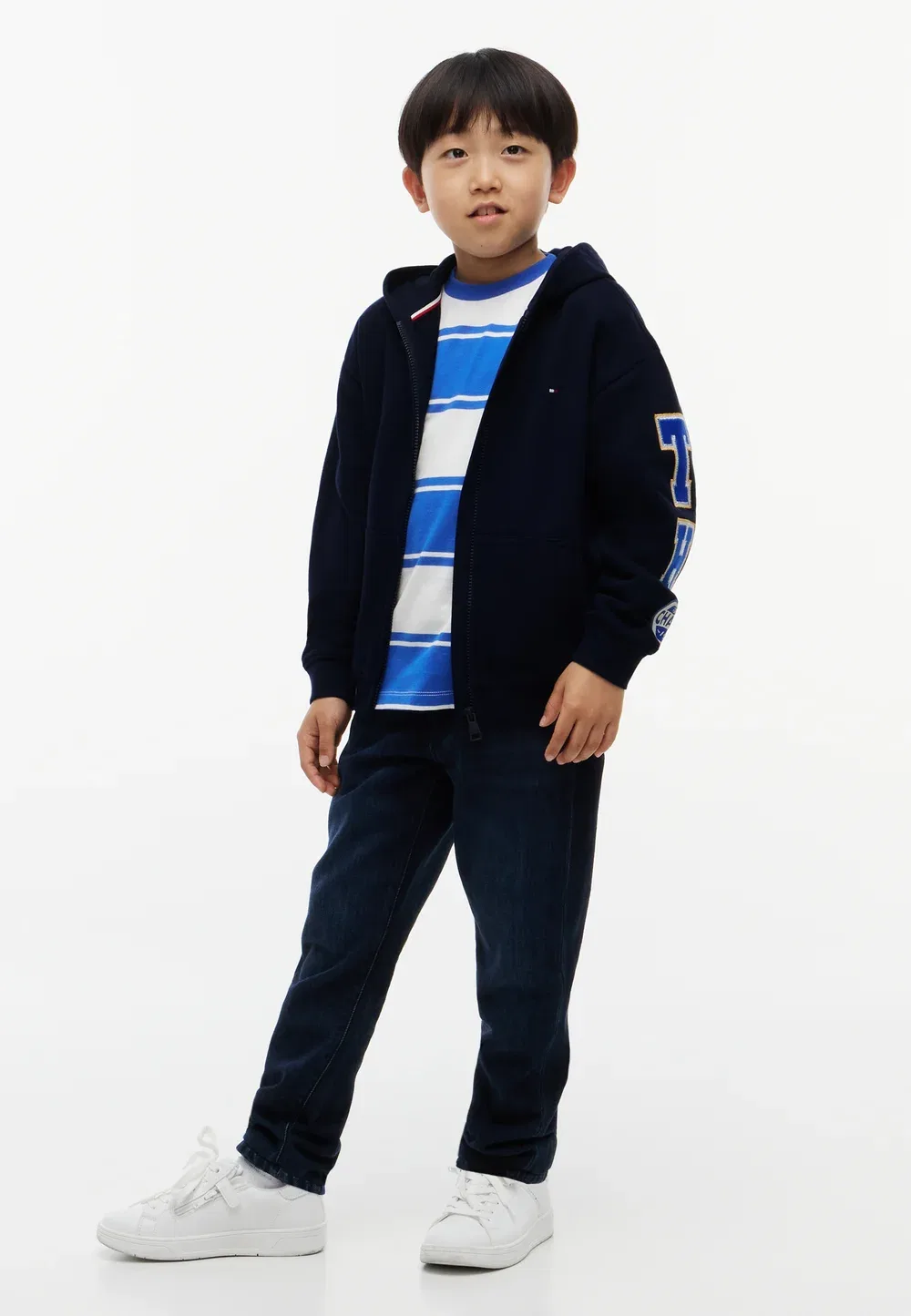 Любовь к бренду - толстовка на молнии Tommy Hilfiger, Dark Blue — фото 2