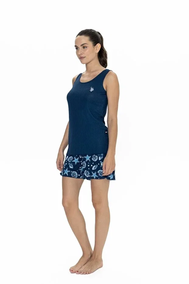 Женский комплект шорт и блузы с коротким рукавом U.S. Polo Assn., Dark Blue