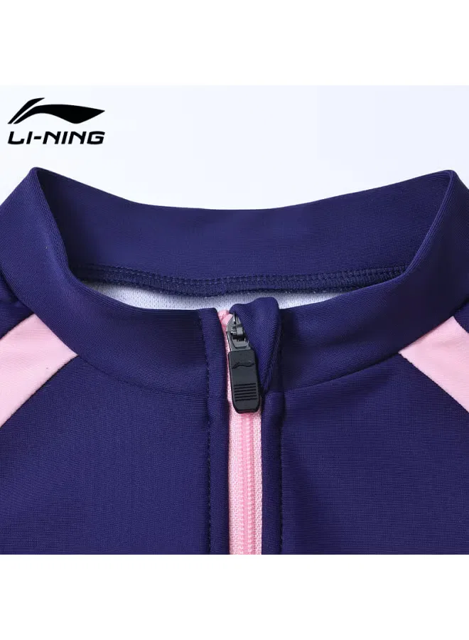 Купальник детский слитный с шортами 717 Li-Ning, темно-синий — фото 2