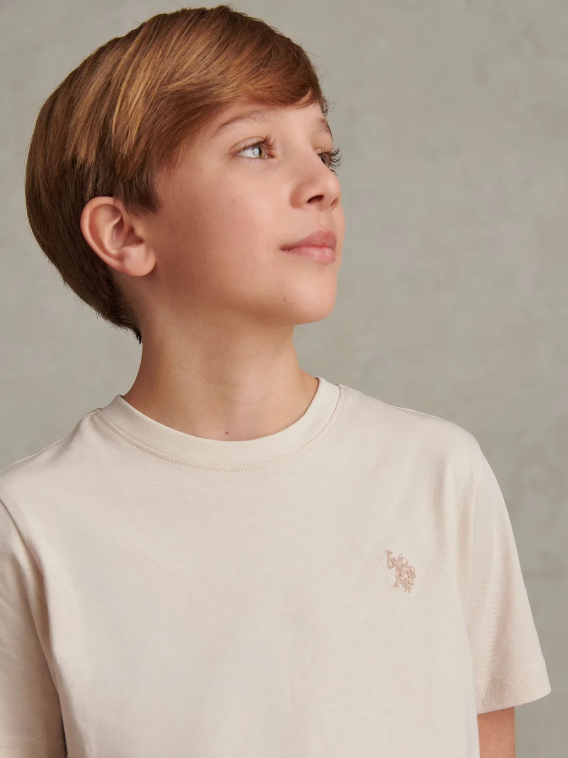 Футболка с текстурой U.S. Polo Assn., Natural — фото 4