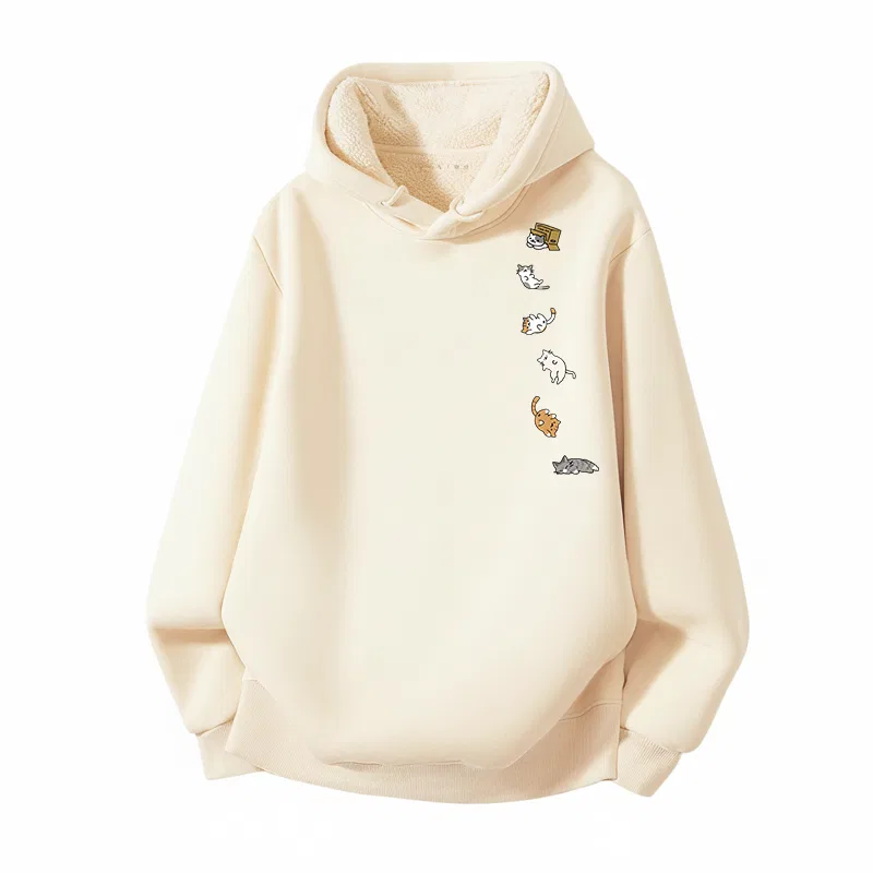 Детский утепленный свитшот на флисе с капюшоном Lambswool Pullover Hooded Tonlion, Бежевый