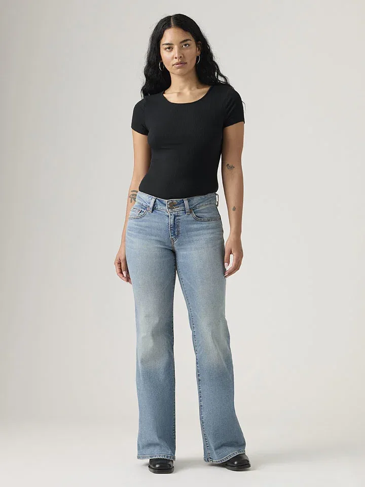 Женские джинсы клеш Levi's, Light Blue — фото 2