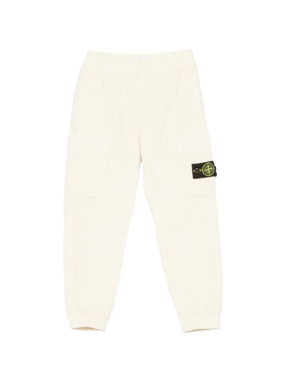 Карго-брюки из вельвета с нашивкой в виде компаса Stone Island Junior, бежевый