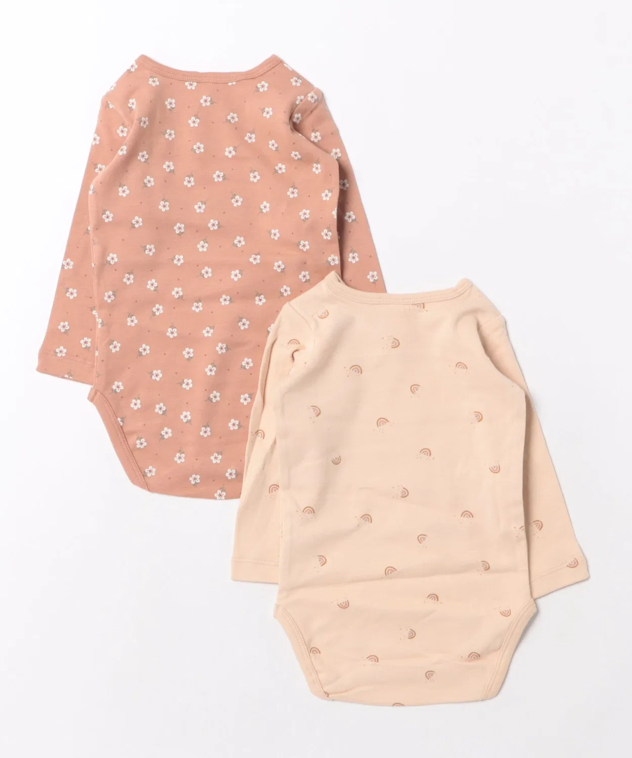 Детский комплект боди с длинным рукавомRose Ditsy Rainbows Quincy Mae, Pink — фото 2