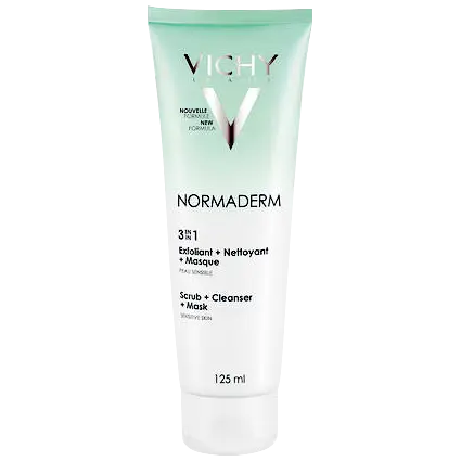 

Vichy Normaderm очищающая гелевая маска-пилинг для лица 3в1, 125 мл