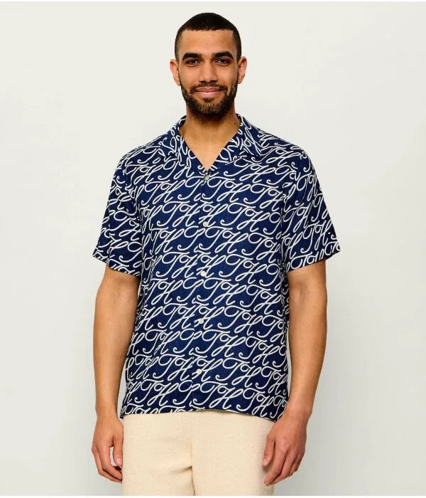 Мужская льняная рубашка Regular Fit Tommy Hilfiger, Blu Marino