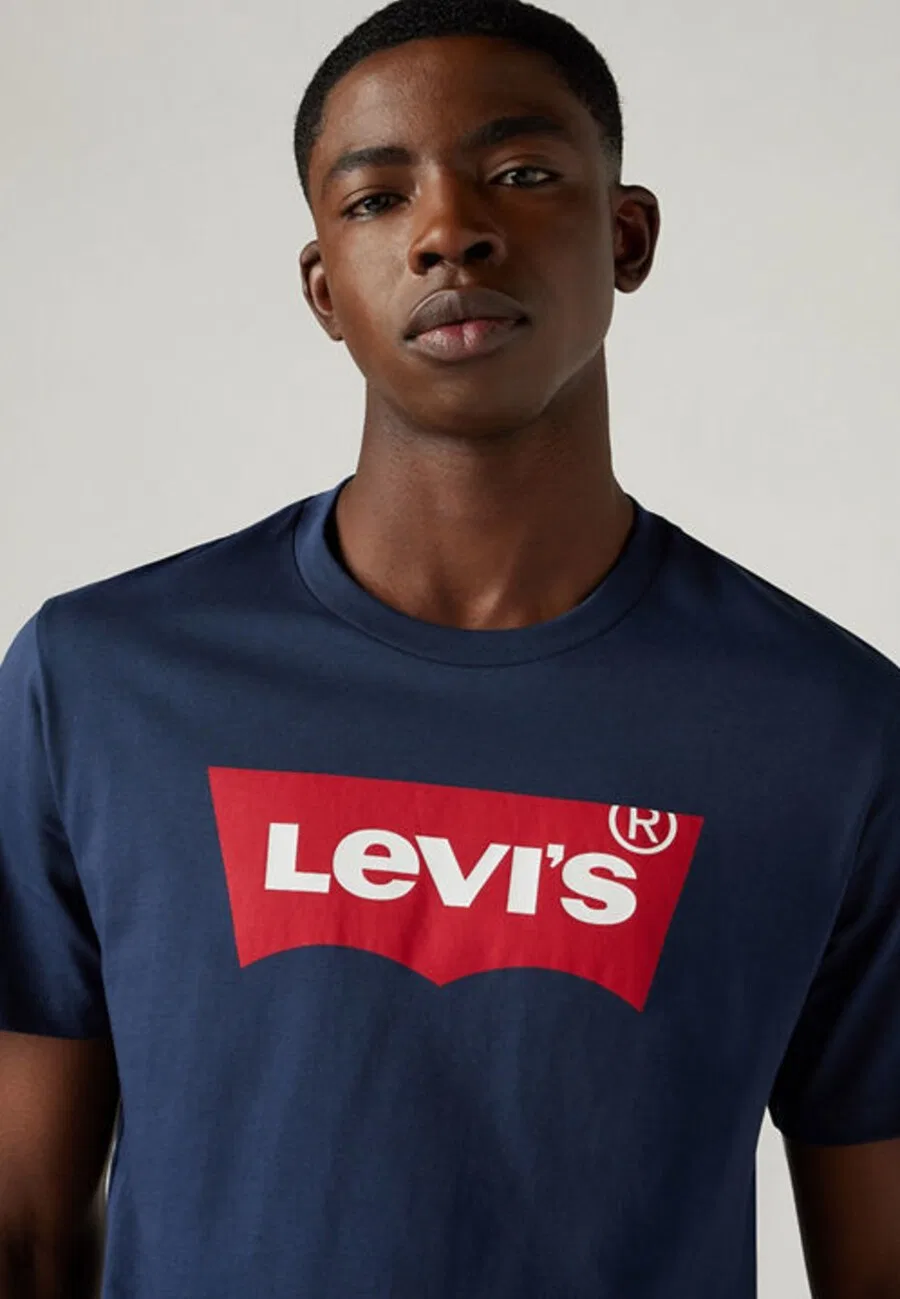 Футболка LEVI'S Regular, темно-синяя — фото 3