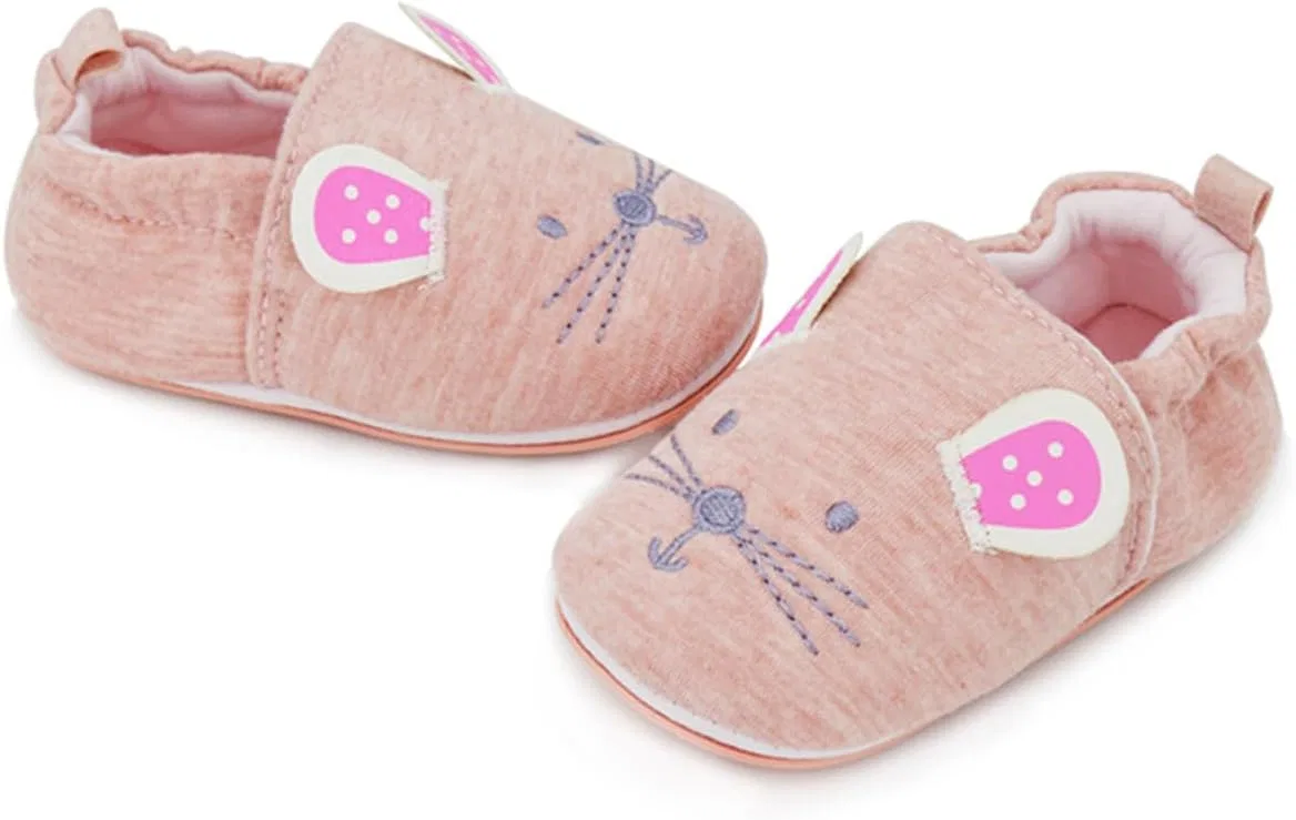 Детские мокасины для малышей с нескользящей подошвой LAFEGEN, Pink Cat — фото 2