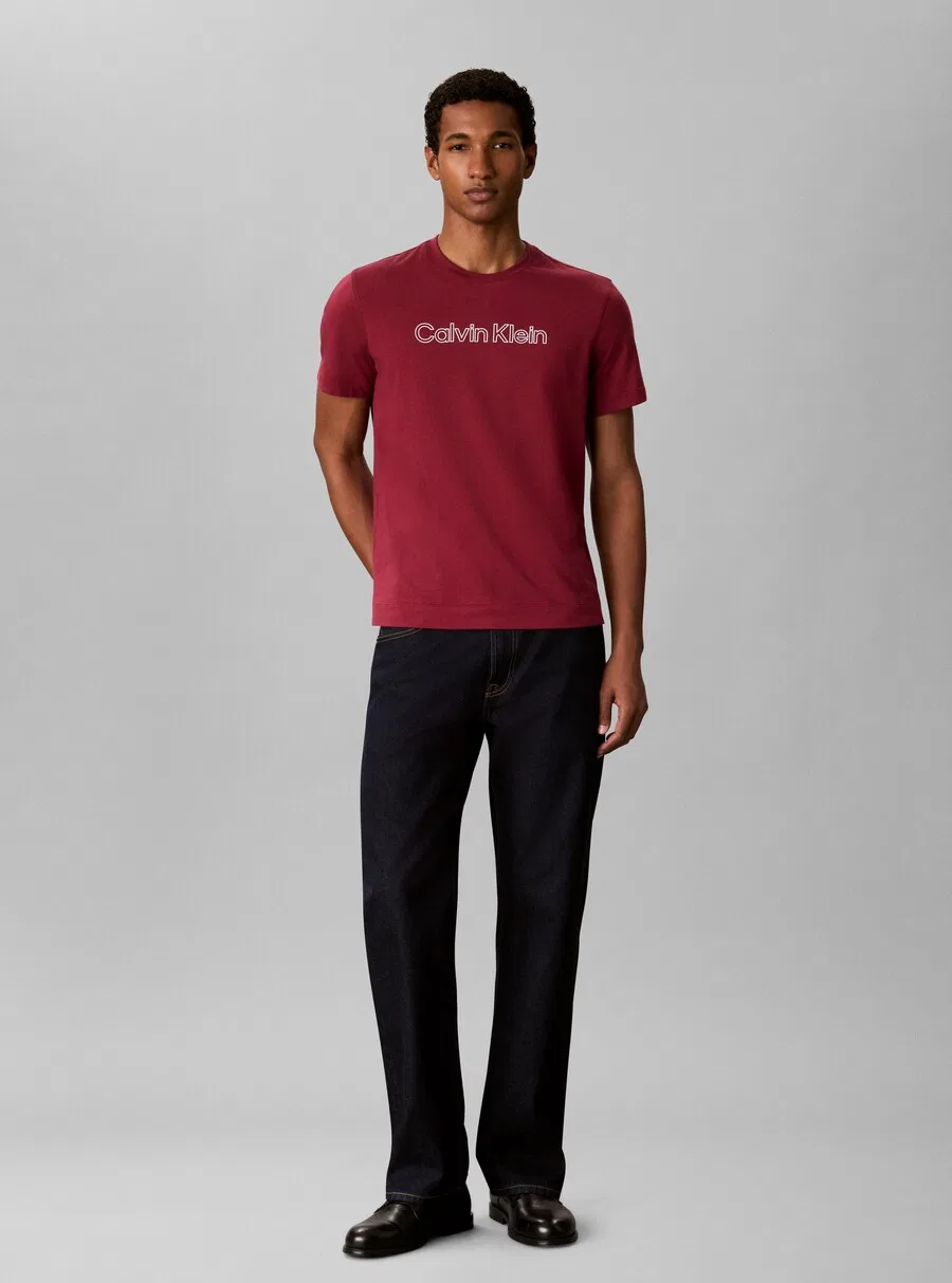 Футболка Calvin Klein бордового цвета — фото 4