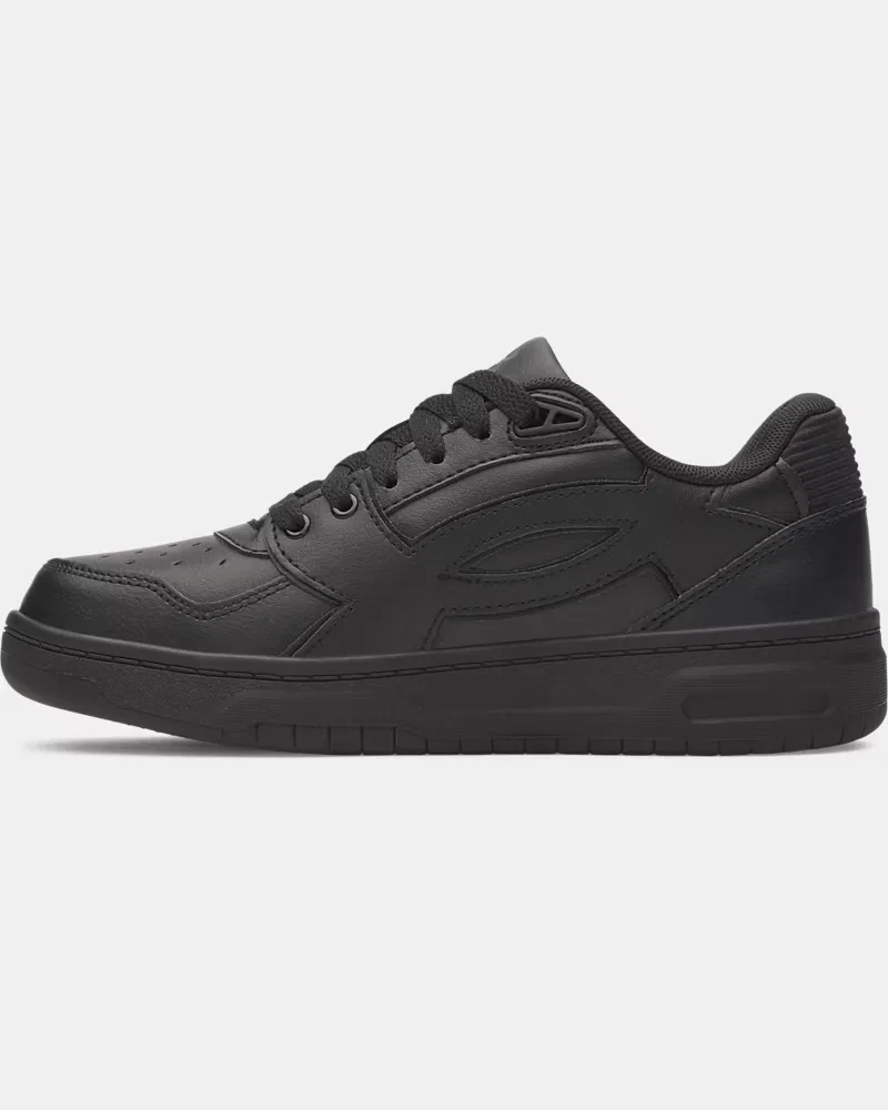 Кроссовки детские из натуральной кожи с амортизацией UA Flex UnderArmour, Black/Castlerock — фото 2