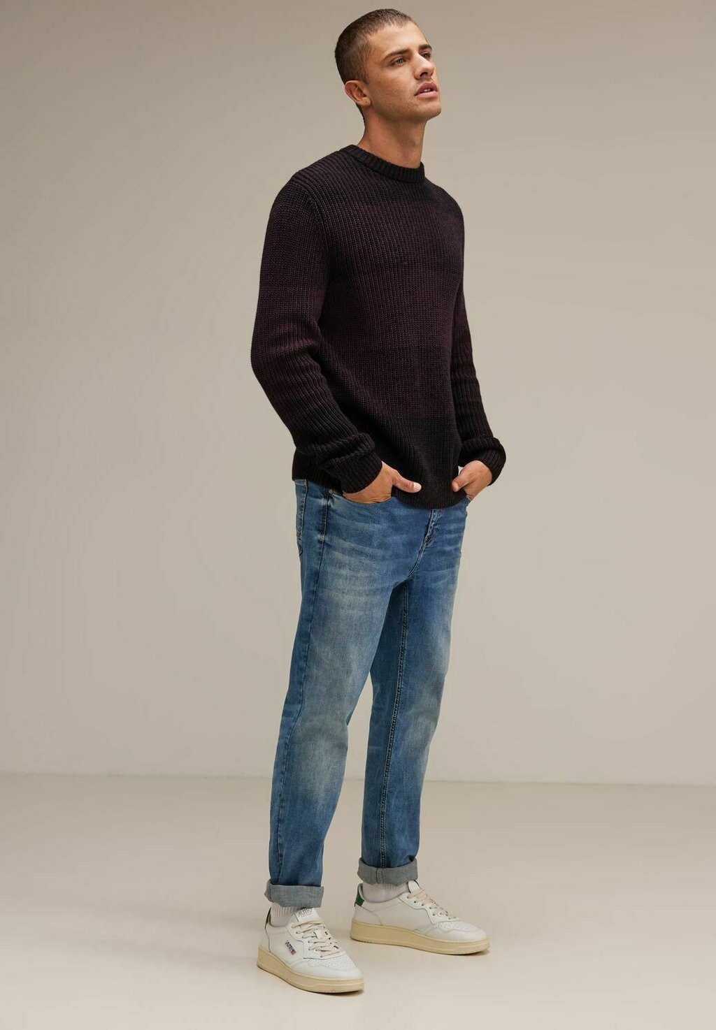 

Вязаный свитер Street One MEN, цвет lila