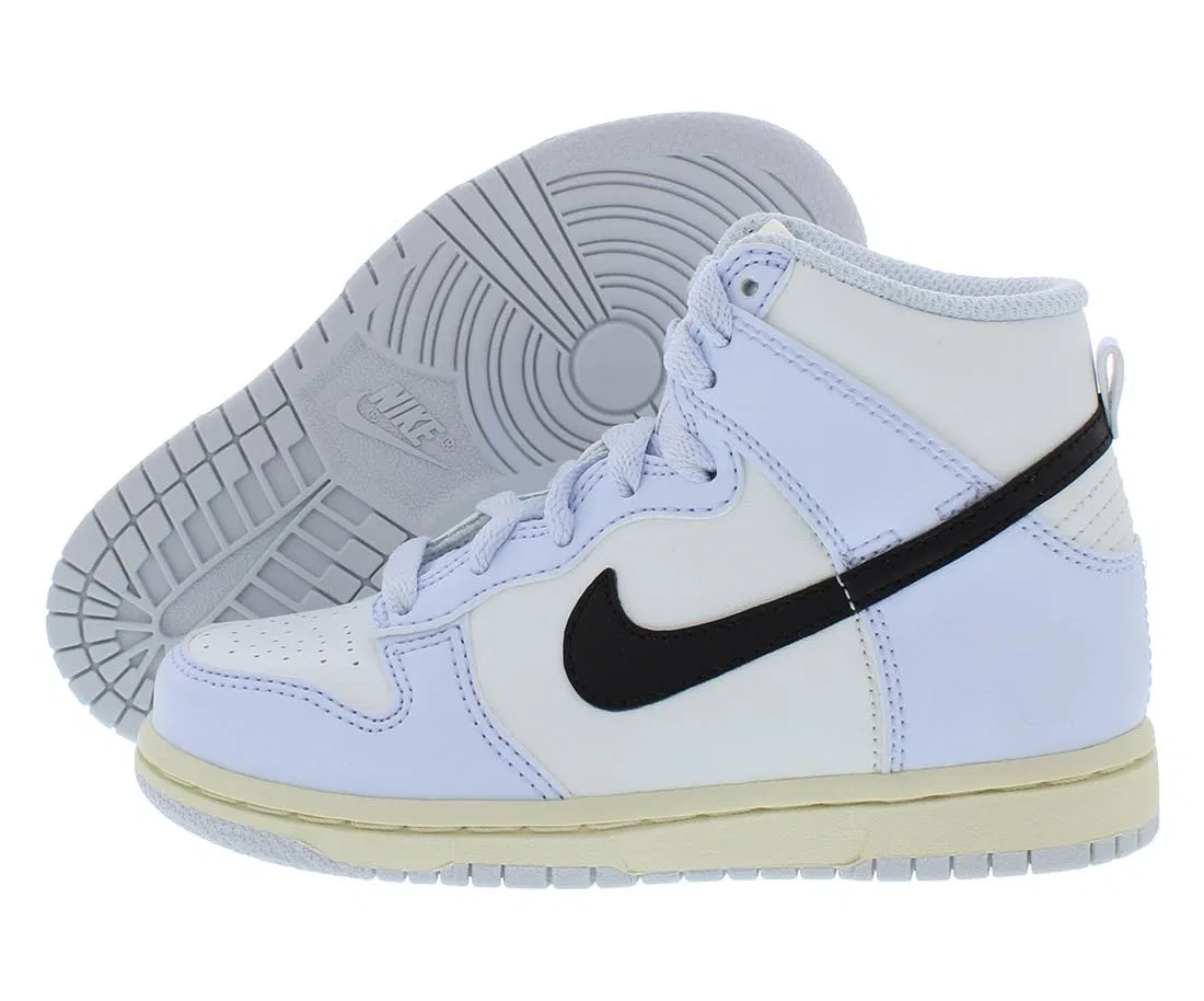 Детские кроссовки для мальчиков Nike Big Kid's Dunk Hi, Summit White Soccer Grey White