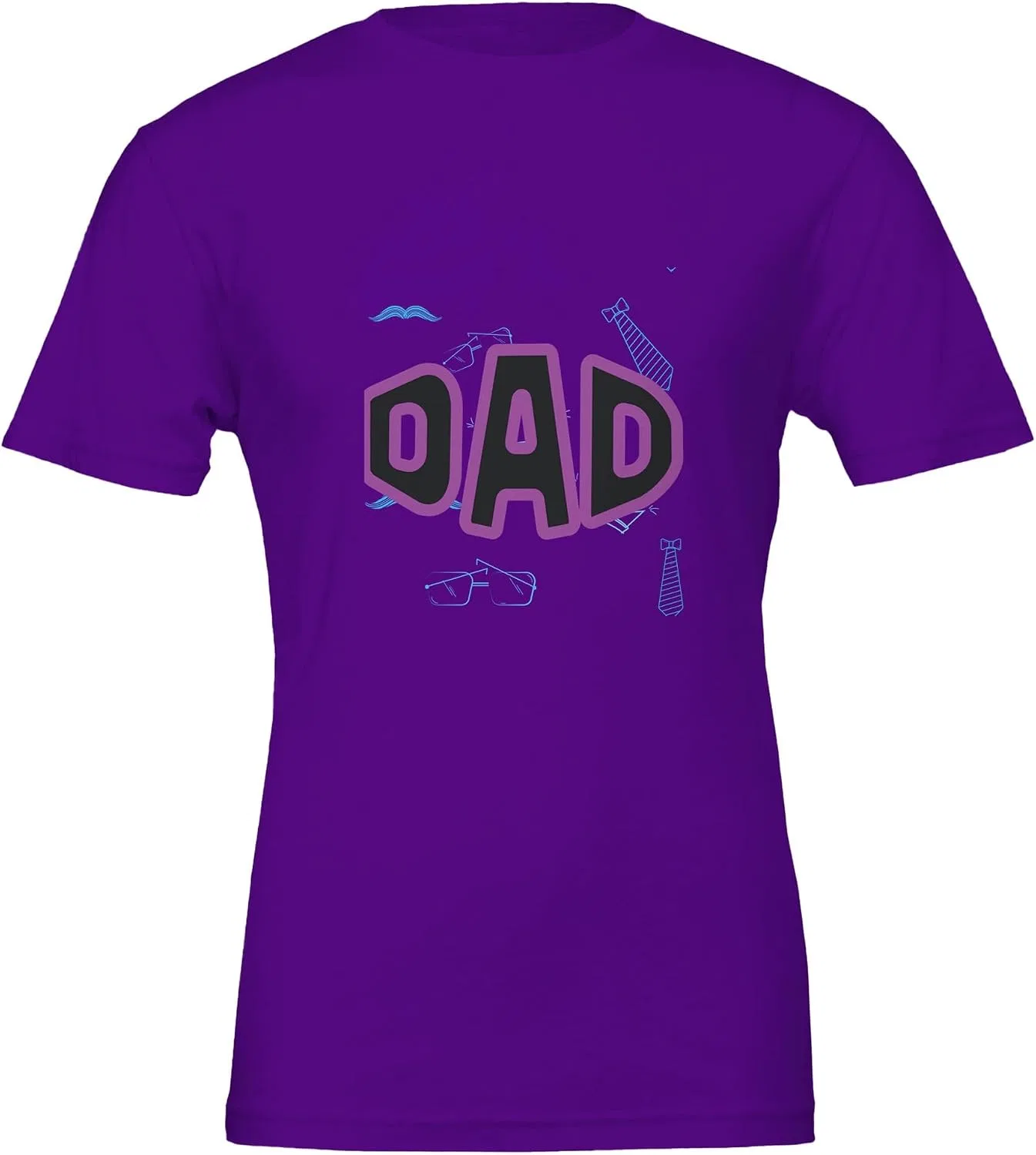 Хлопковая футболка с круглым вырезом Regular Fit, Purple