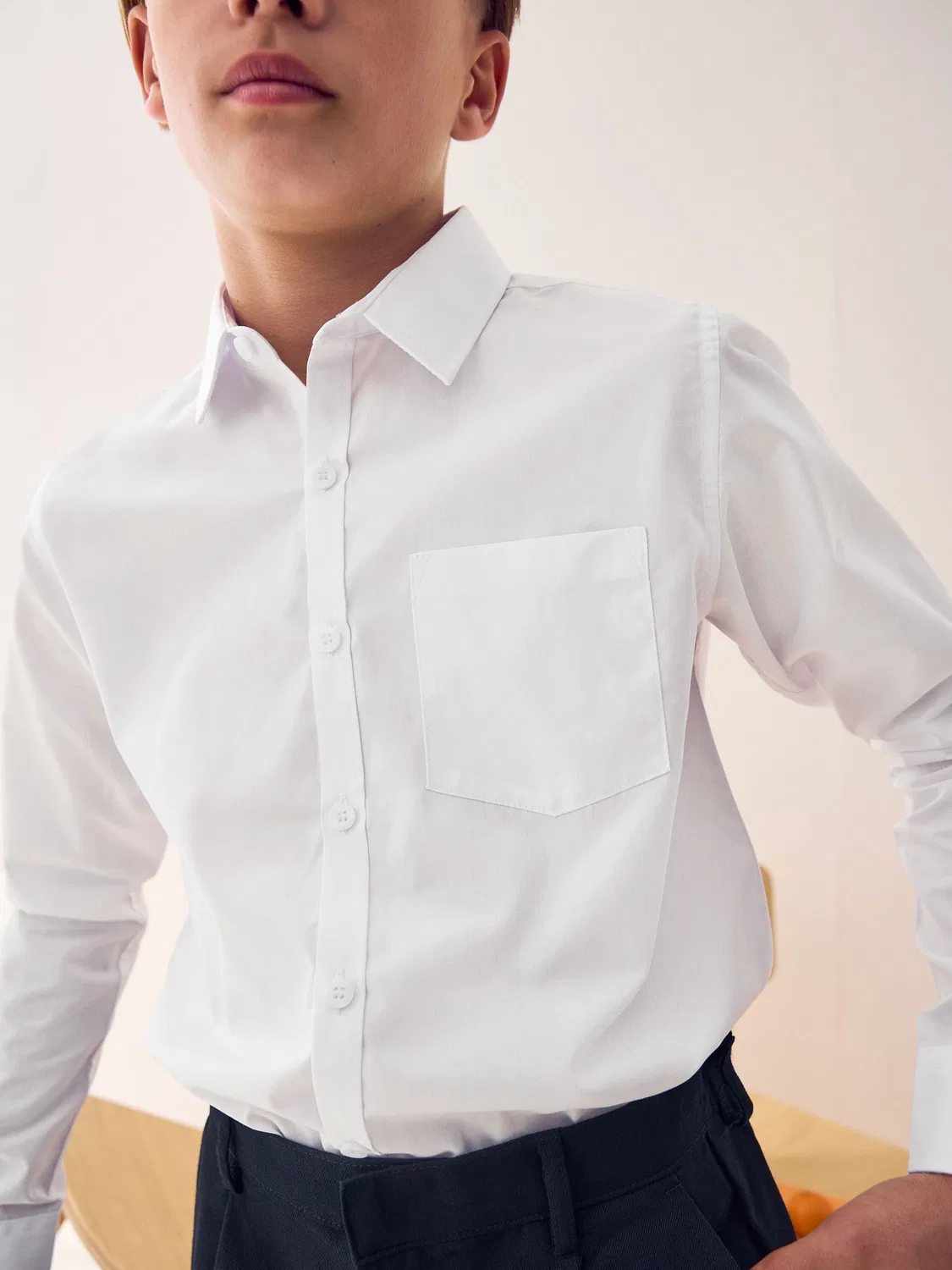 Рубашка школьная Regular Fit, 2 шт Next, белый — фото 2