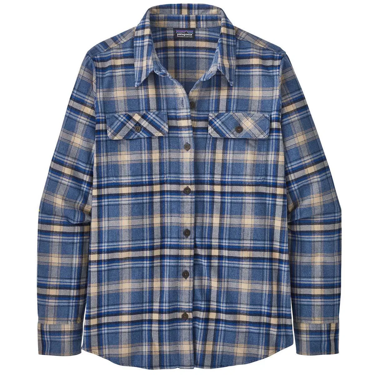 Фланелевая рубашка с длинным рукавом из органического хлопка Fjord Flannel, Patagonia, Ice Fjord/Dolomite Blue