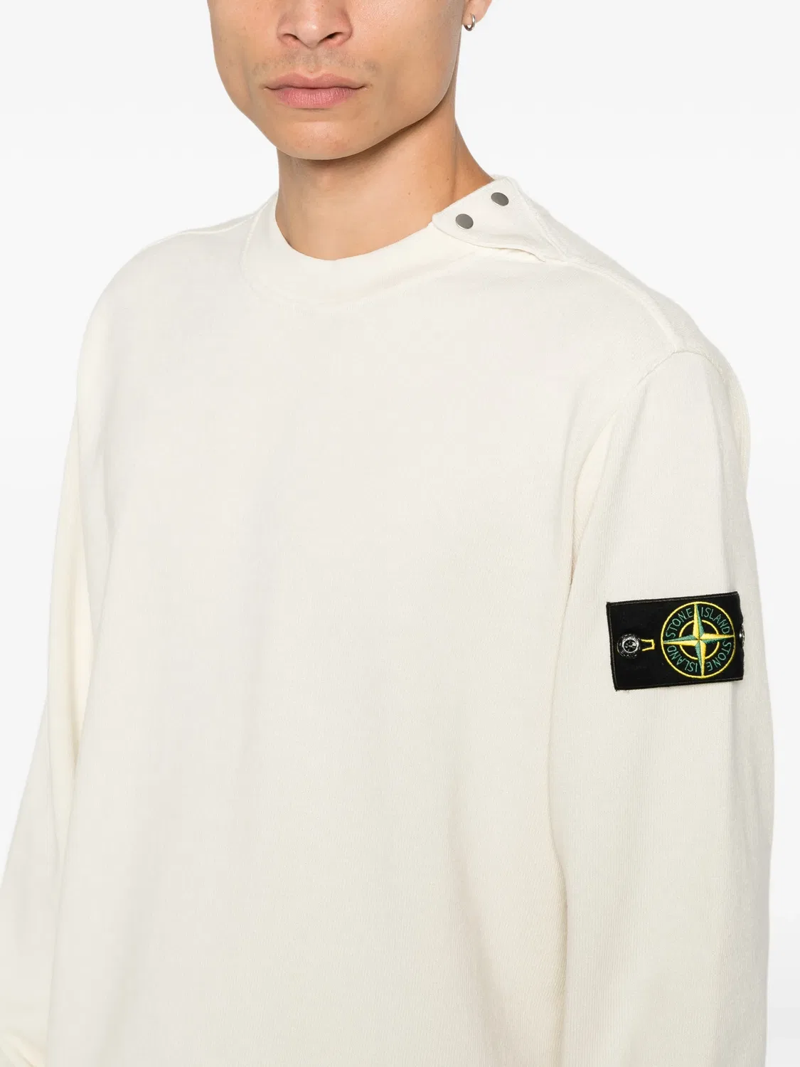 Stone Island Джемпер с кнопкой на плече - нейтральные — фото 2