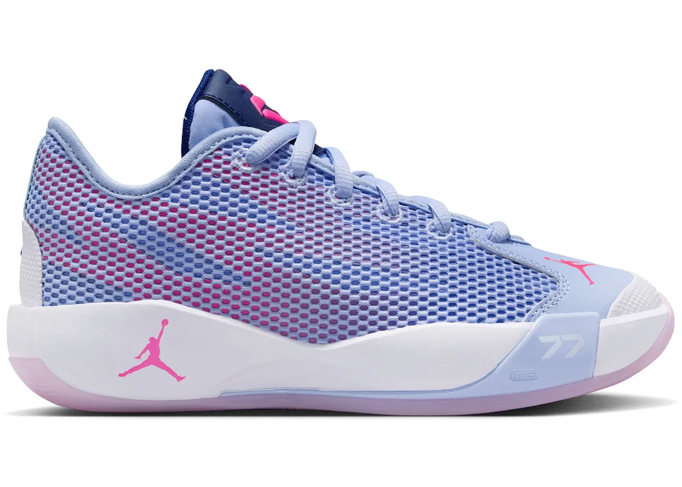 Детские кроссовки для мальчиков с длинным шнурком Jordan Luka .77 Jordan, Light Marine/Blue Void/White/Hyper Pink