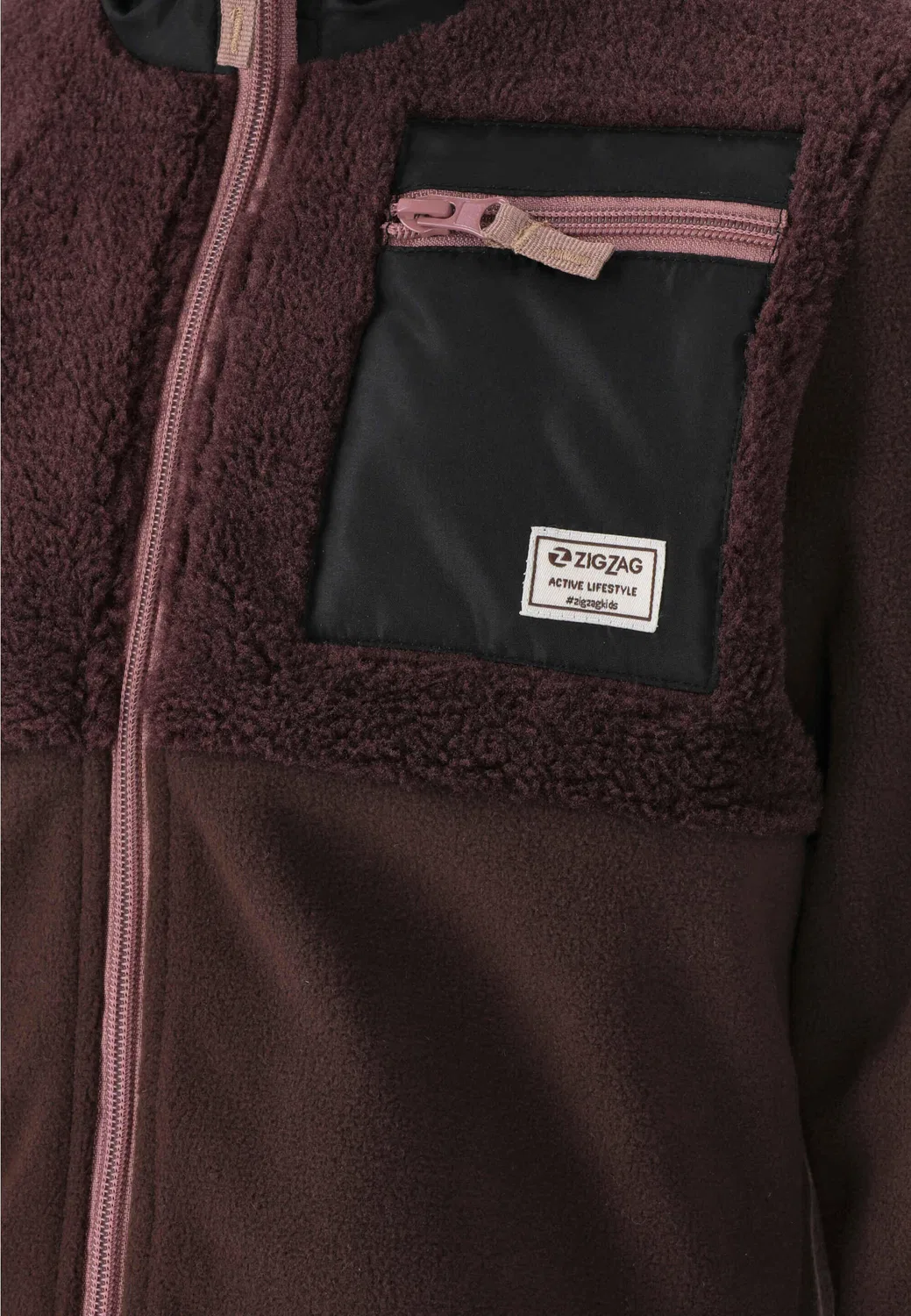 Детская флисовая куртка Dundo Zigzag, Braun — фото 3