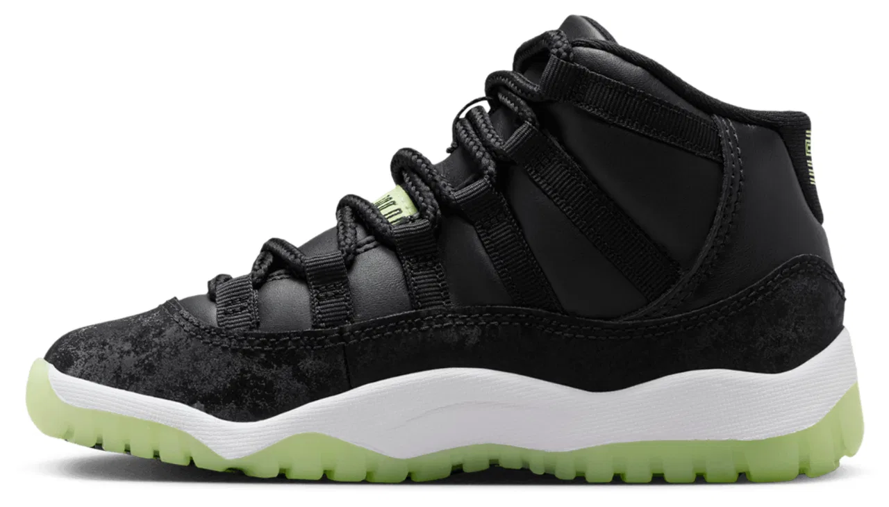 Кроссовки для мальчиков Jordan Retro 11 SS, цвет Black/Volt/Dark Raisin — фото 2