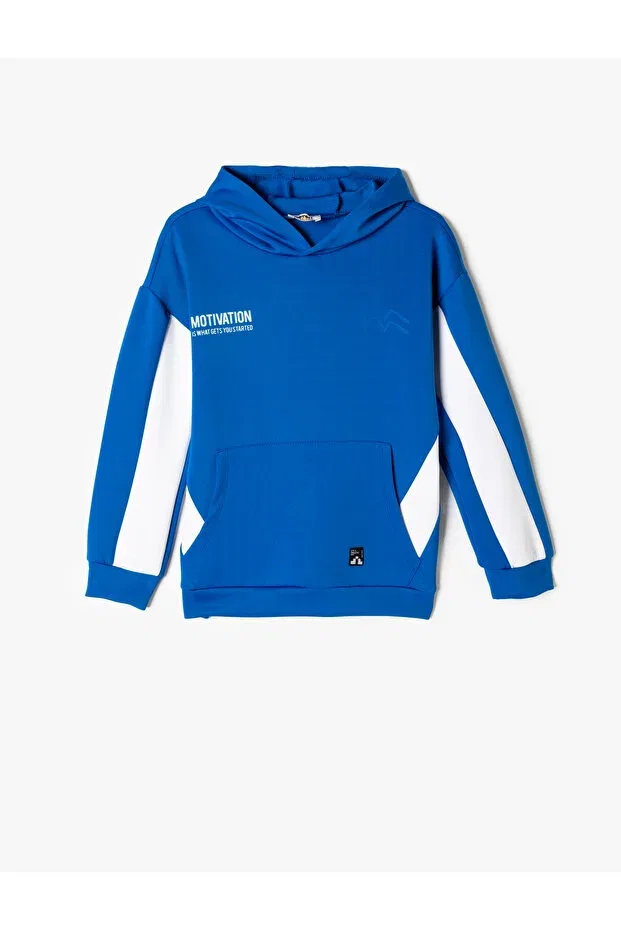 Детское худи с длинным рукавом Koton, Saks Blue