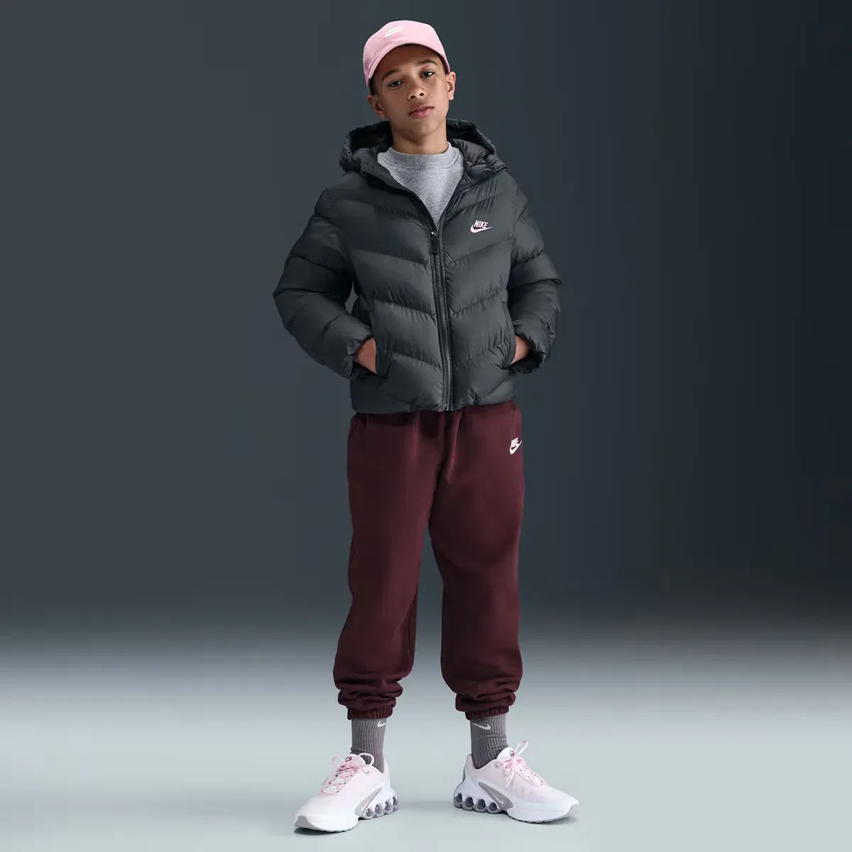 Детская куртка для девочек с утеплителем Nike, Negro