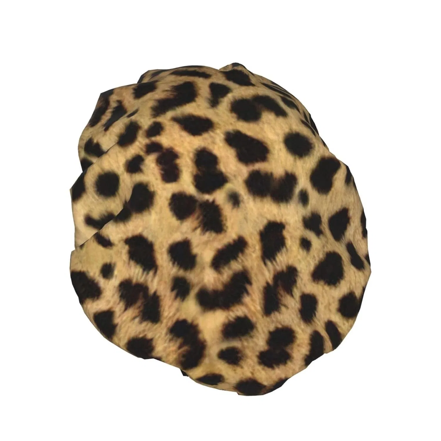 Шапочка для душа Double Layer Waterproof, pvinnk, 27cm, Leopard Print — фото 2