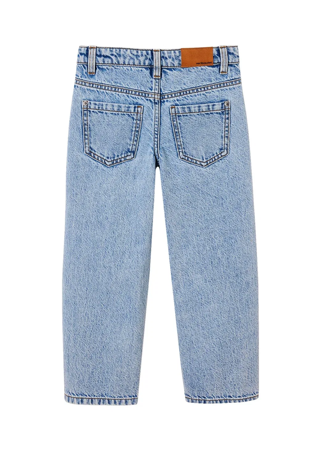 Gerade Jeans jungen, schräge aussennaht, Bundweite Verstellbar - джинсы прямого кроя Vertbaudet, Double Stone — фото 2