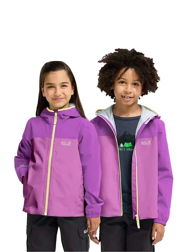Куртка дождевик с капюшоном Adventuretribe Jack Wolfskin, фиолетовый