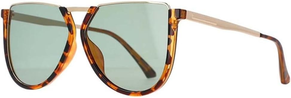 

Солнцезащитные очки Polygon Metal с индивидуальным дизайном, подходящие как для мужчин, так и для женщин, модные, с защитой от УФ-излучения UV400, в винтажном стиле MTZJH, Leopard