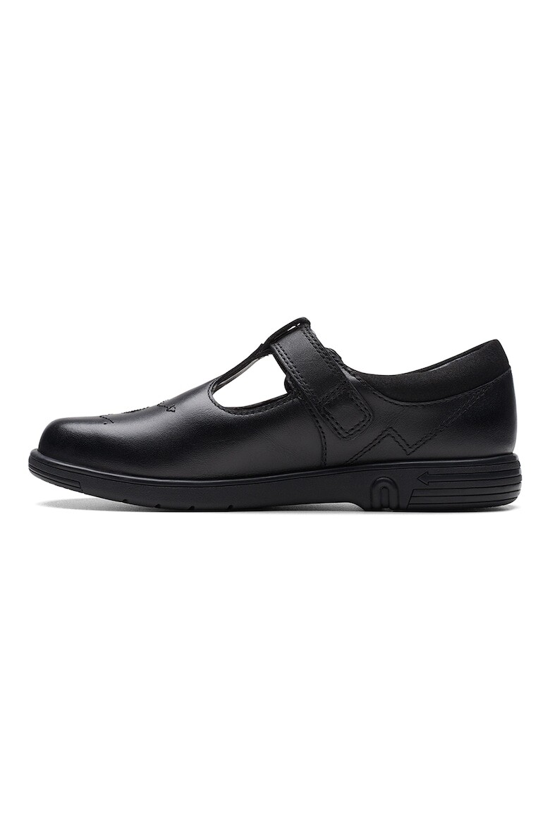 

Кожаные туфли Мэри Джейн с вышивкой Clarks, черный