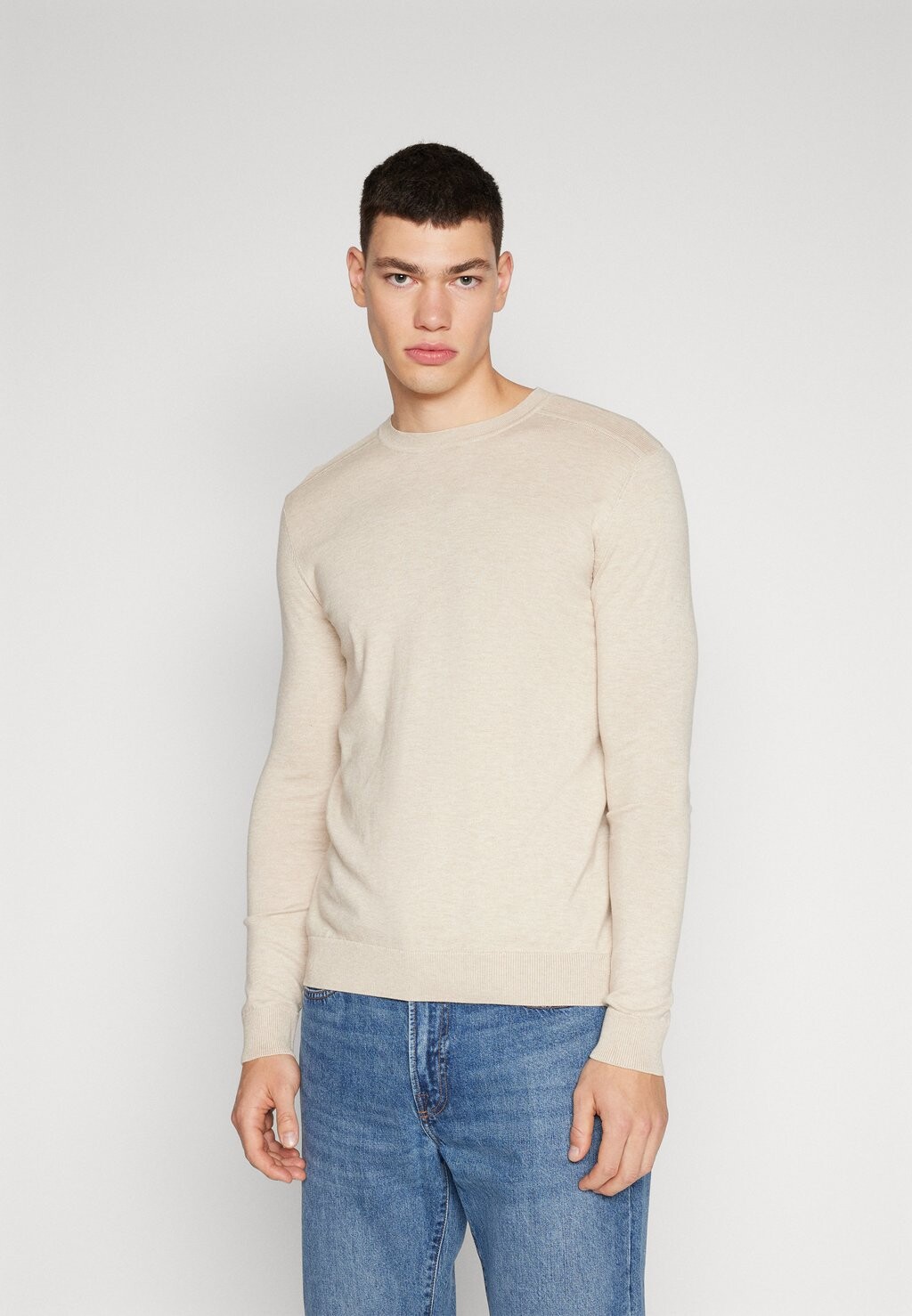 

Свитер Slhberg Crew Neck Selected, цвет oatmeal