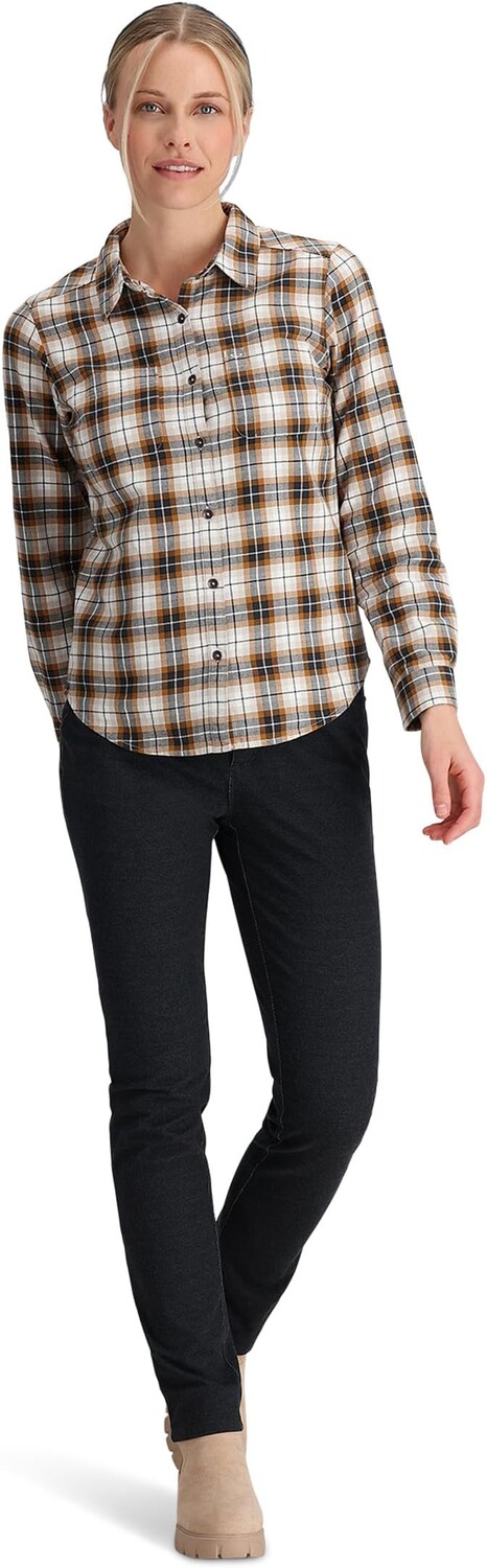 

Рубашка Lieback Organic Cotton Flannel Long Sleeve Royal Robbins, цвет Ivory Wildwood Plaid