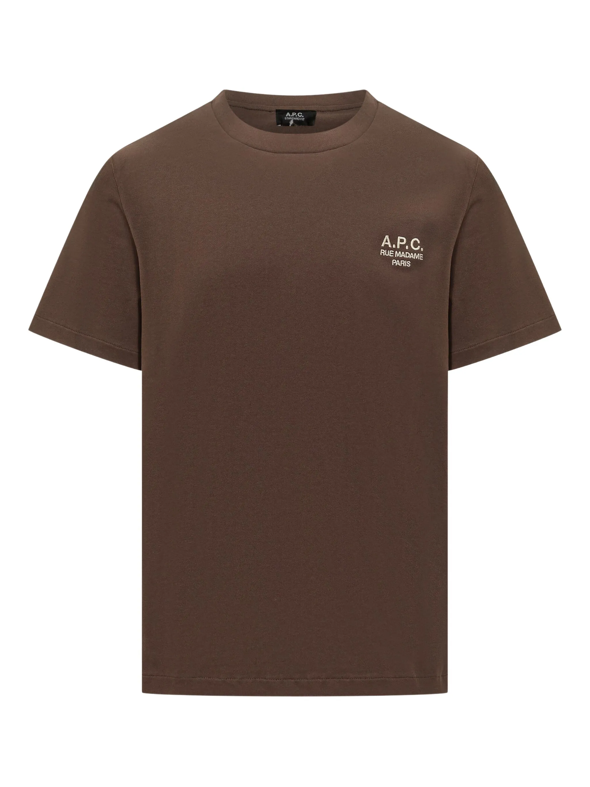 

Футболка с логотипом A.P.C., коричневый