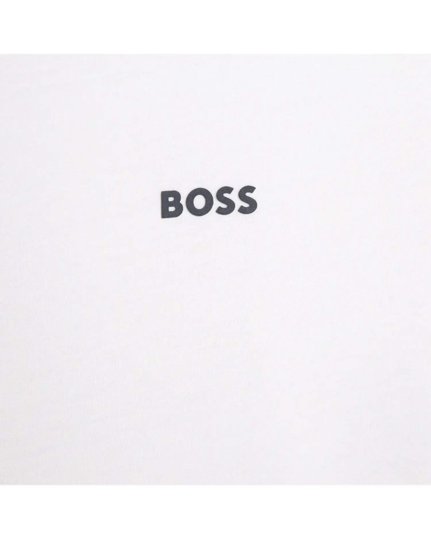 Детская футболка с коротким рукавом из однотонного хлопка BOSS Kidswear, белый — фото 2