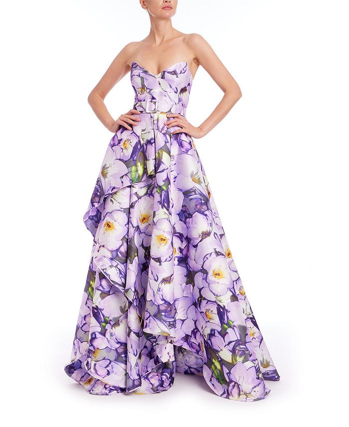 

Женское бесшовное платье-футляр с поясом модели A-Line Badgley Mischka, фиолетовый