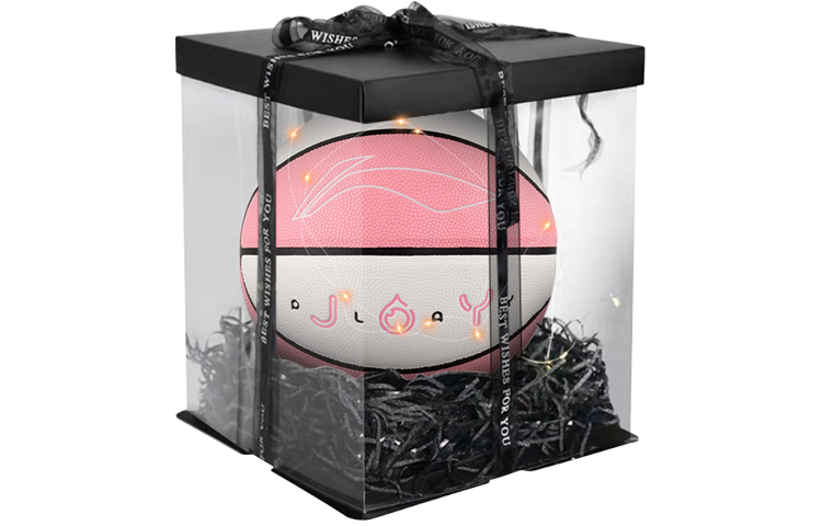 

LINING Баскетбольный мяч PU розовый белый размер 5 для тренировок